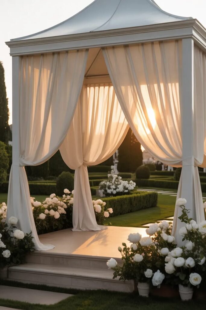 21 gazebo ideas for backyard white elegant style