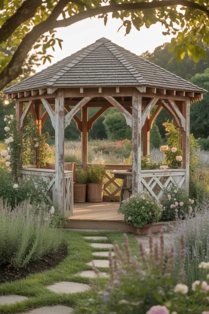 21 gazebo ideas for backyard rustic farmhouse