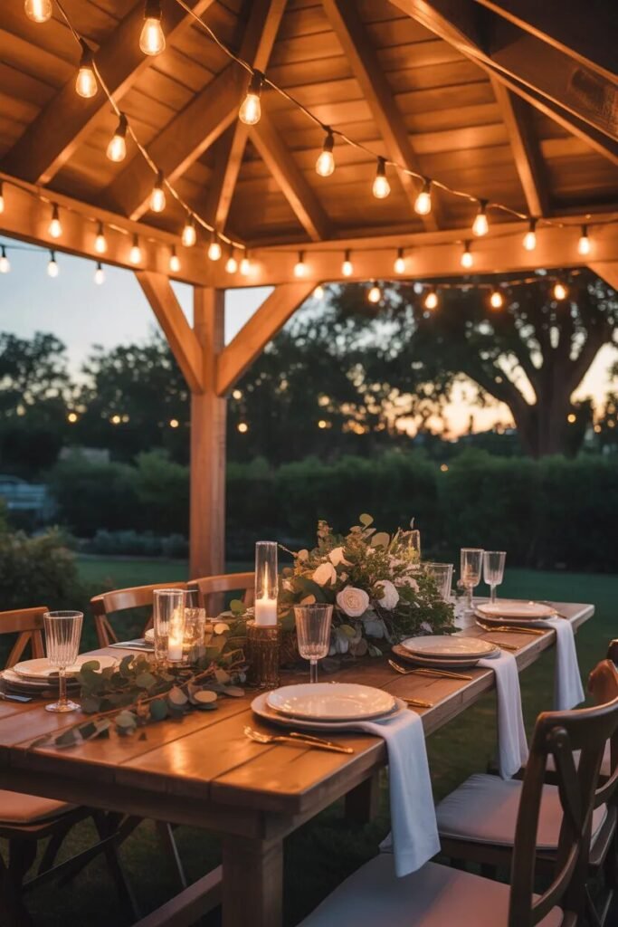 21 gazebo ideas for backyard dining setup