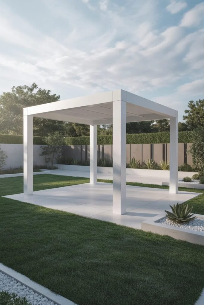 21 gazebo ideas for backyard white minimal