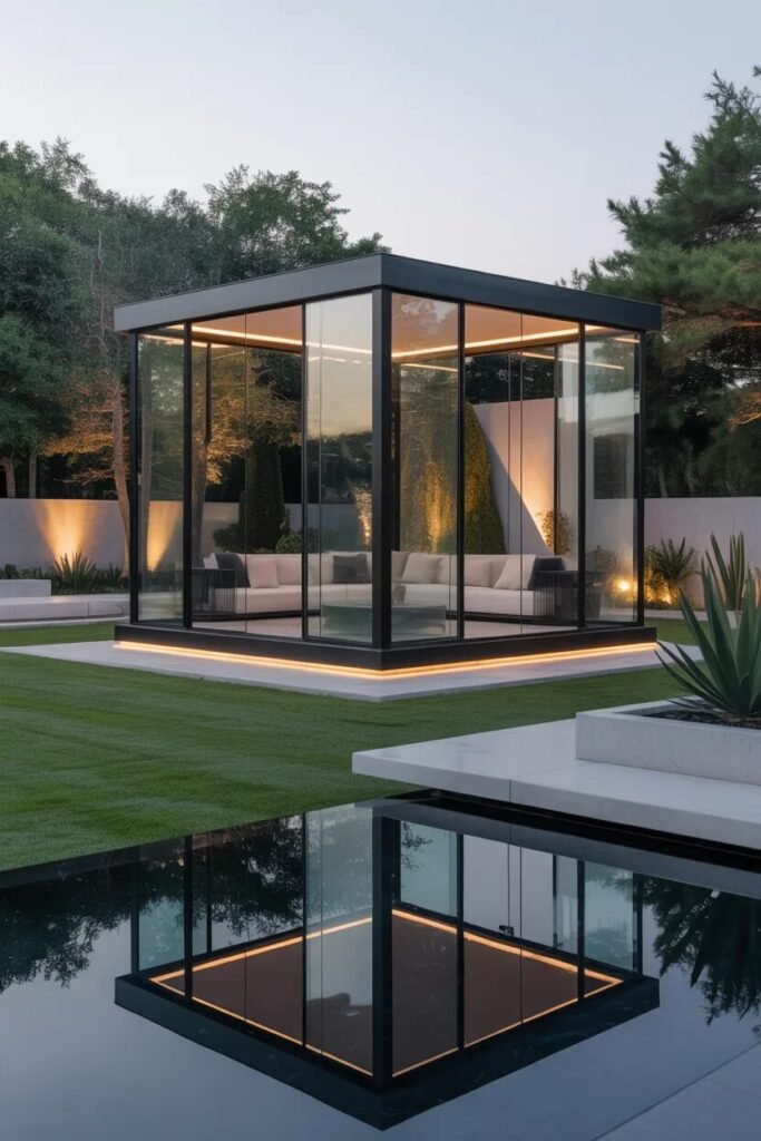 21 gazebo ideas for backyard glass cube
