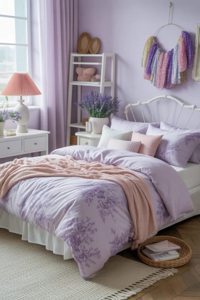 lavender floral bedding ideas