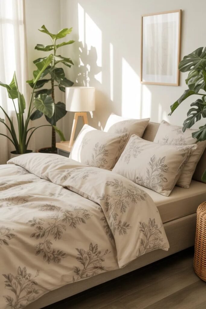 sage floral bedding ideas