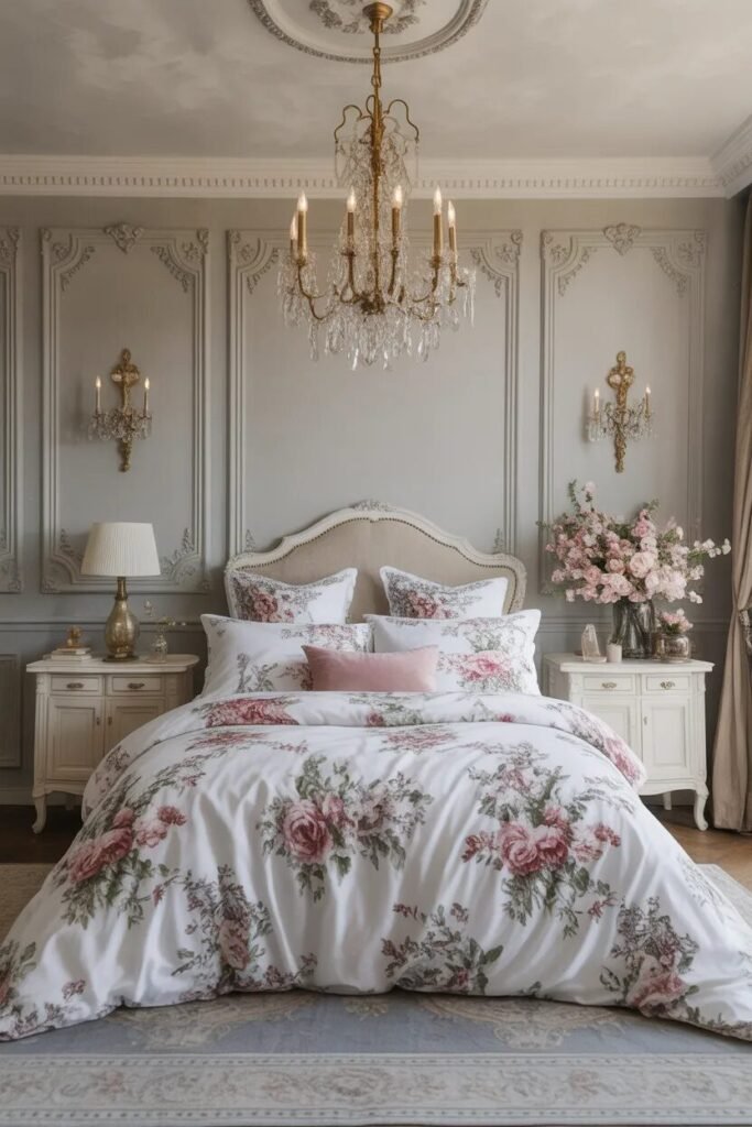 parisian floral bedding ideas