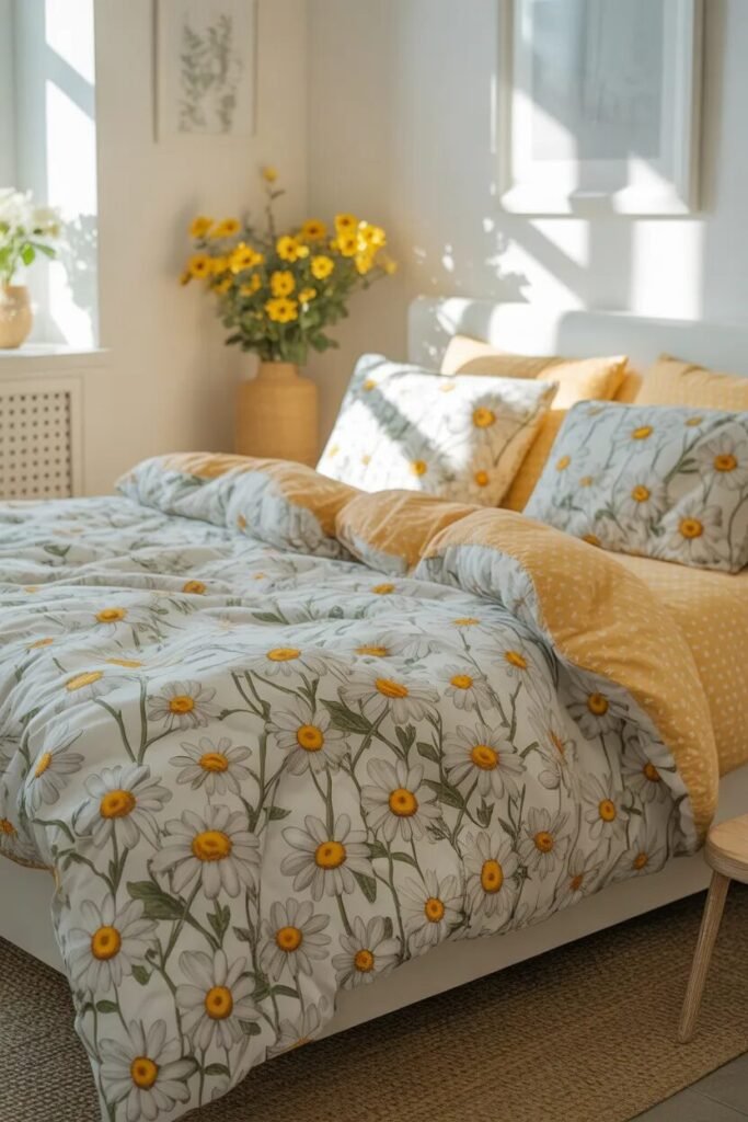 daisy floral bedding ideas