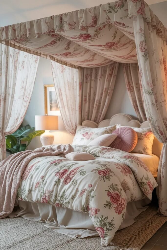 canopy floral bedding ideas
