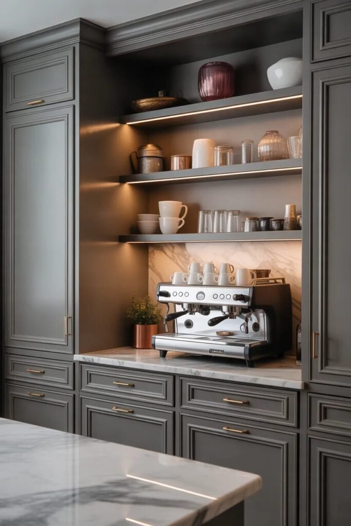 luxury built in coffee bar ideas