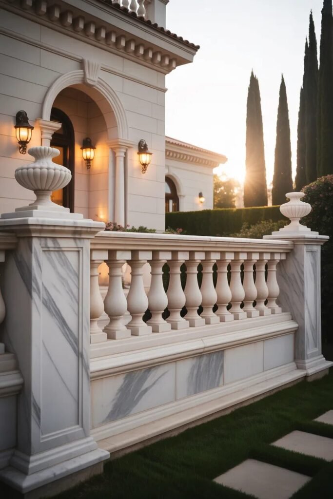 luxury garden fence ideas stone marble