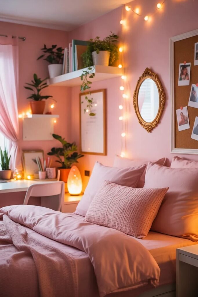 23 pink dorm room ideas 23 pink dorm room ideas warm lighting ambience