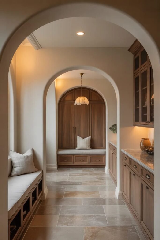 30 luxury mudroom ideas archway entry