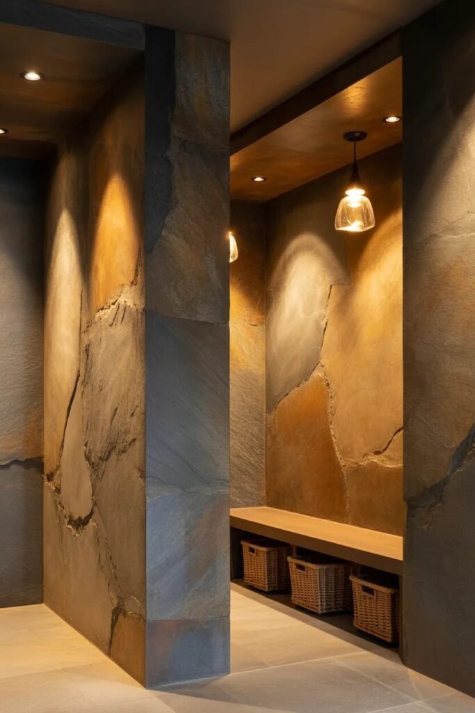 30 luxury mudroom ideas stone texture design