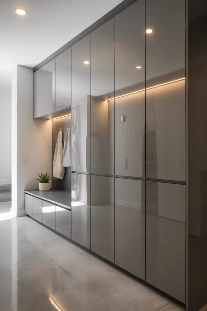 30 luxury mudroom ideas white gloss style