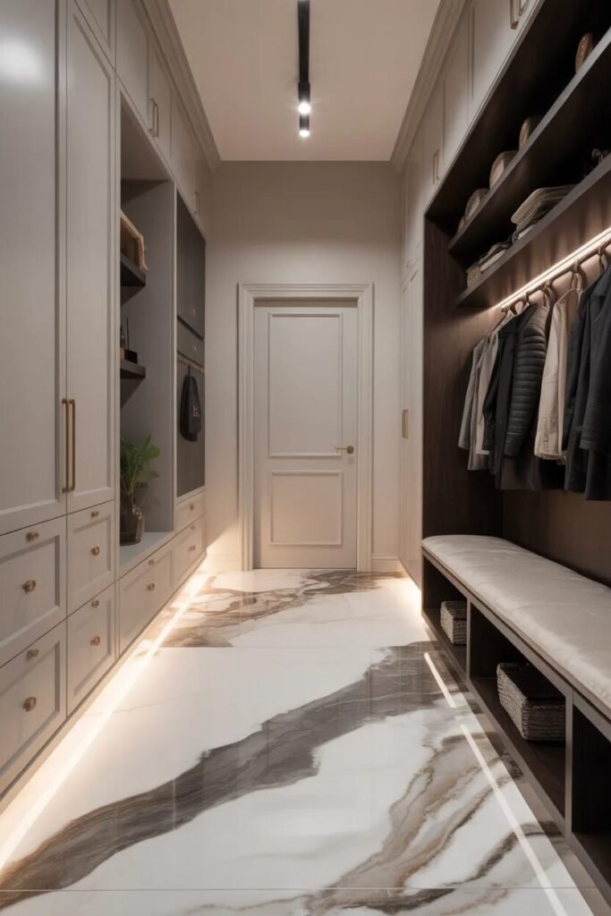 30 luxury mudroom ideas marble statement floor
