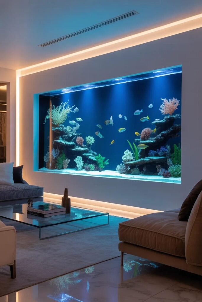 aquarium luxury wall art ideas