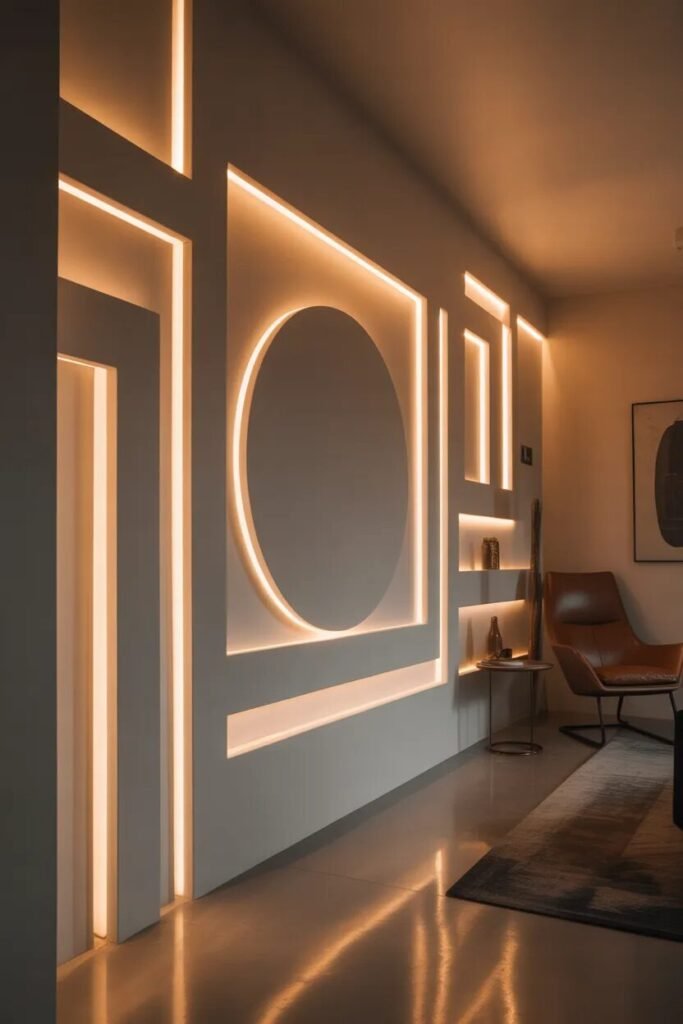 geometric luxury wall art ideas