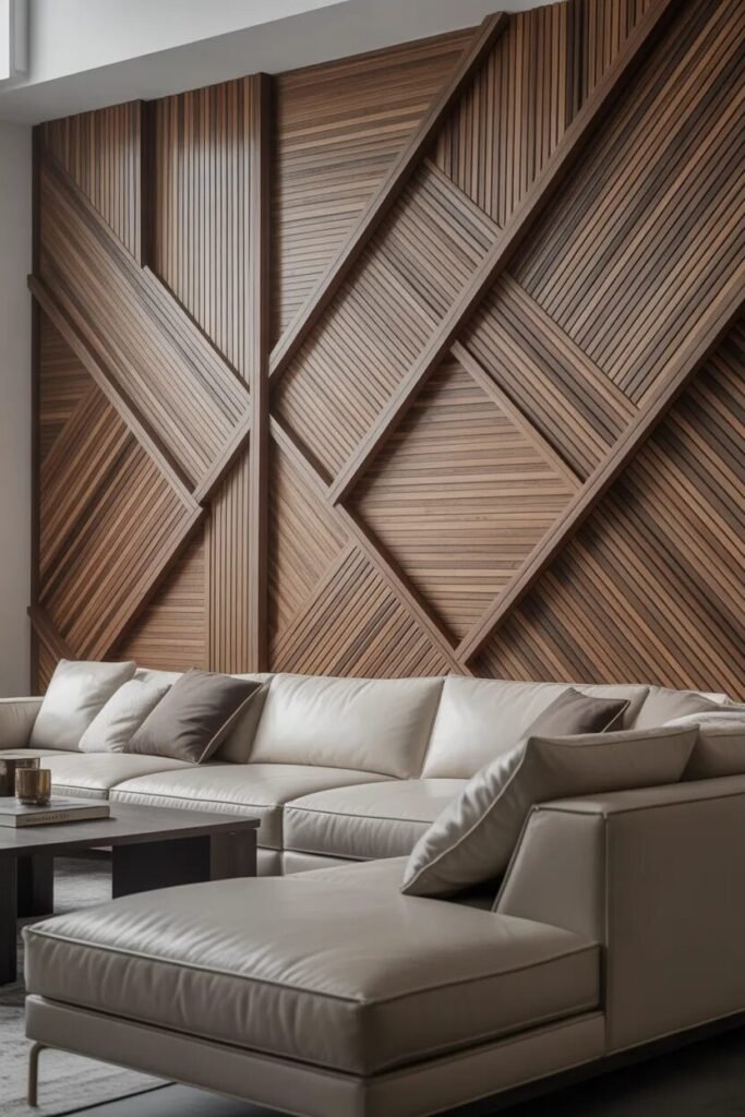 diagonal living room wall decor ideas