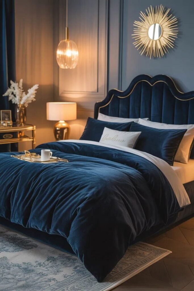 navy blue bedding ideas luxury