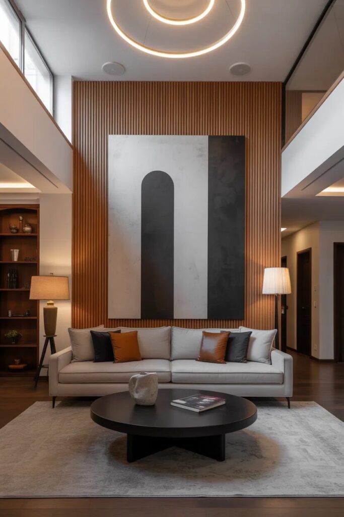 tall art living room wall decor ideas