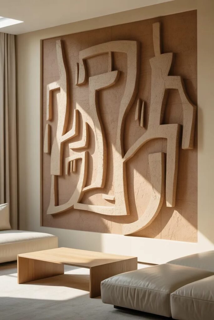 relief living room wall decor ideas