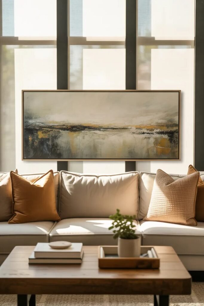 horizontal living room wall decor ideas