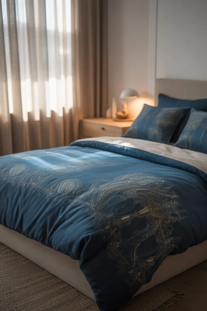 indigo blue bedding ideas