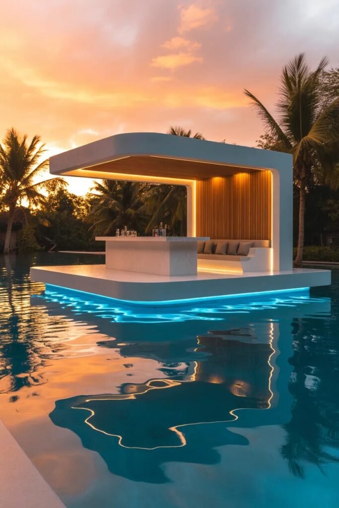 30 creative pool bar ideas floating island bar