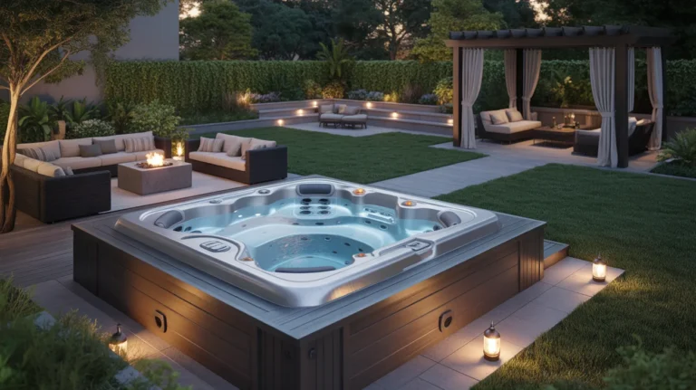 Backyard hot tub design