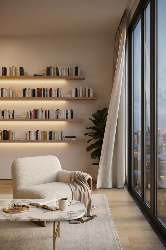 Modern floating reading room ideas