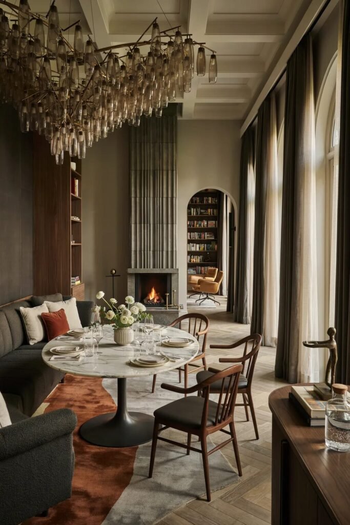 Moody breakfast nook luxury lounge