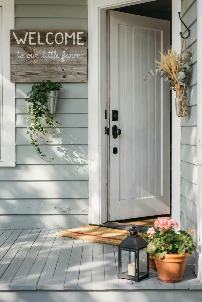 Summer door decoration ideas welcome sign
