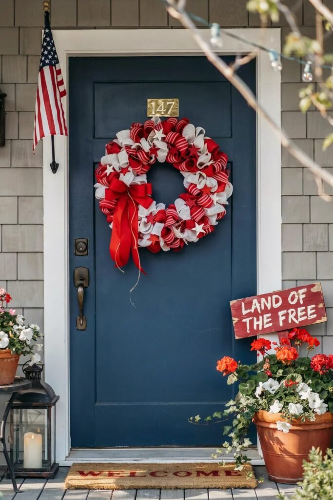 Summer door decoration ideas patriotic decor