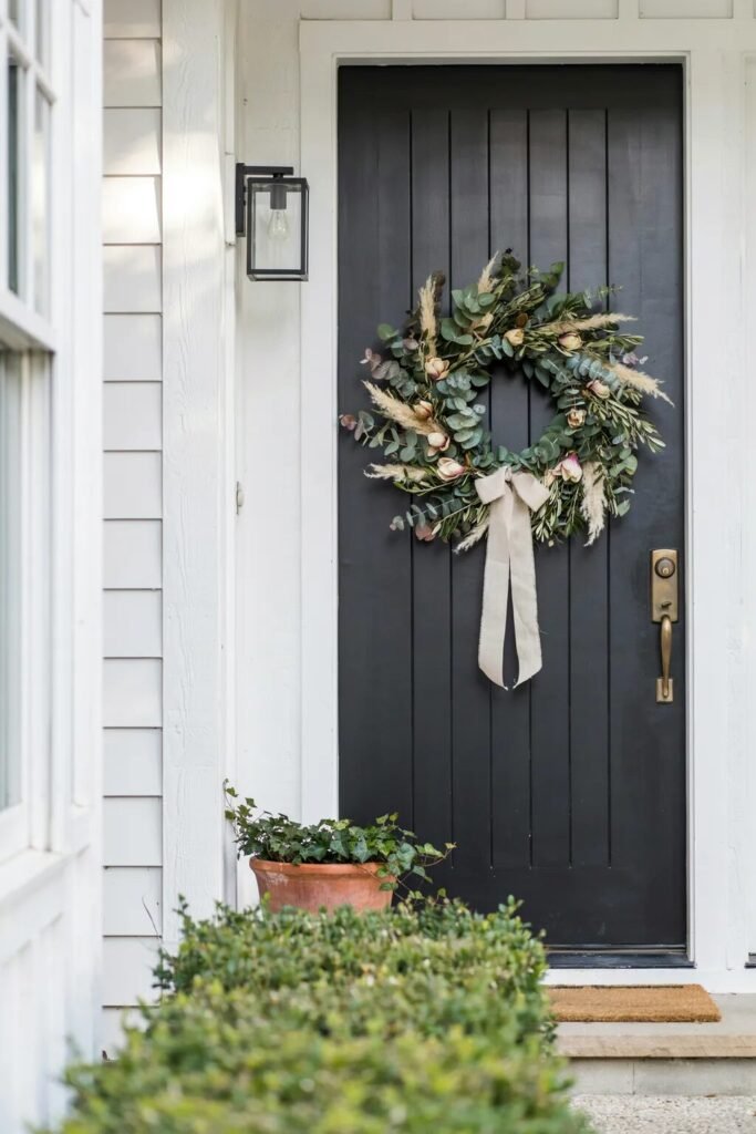 Greenery wreaths for front door ideas