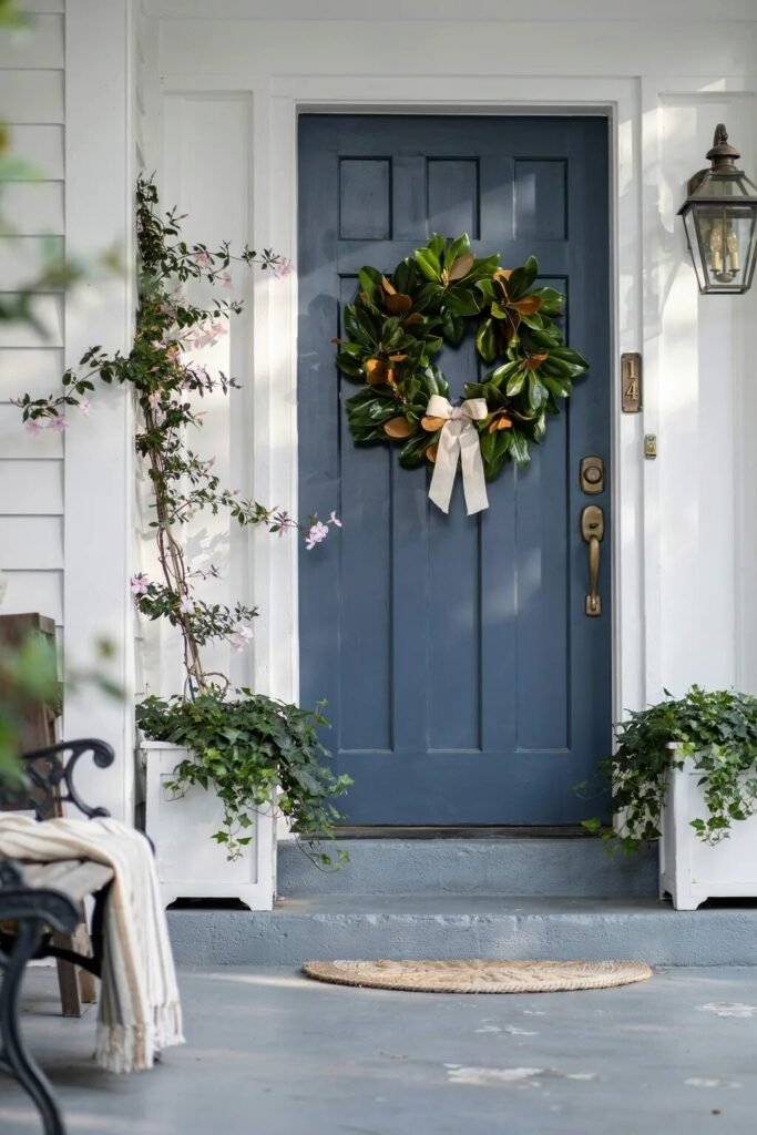 Magnolia wreaths for front door ideas