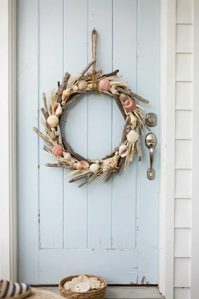 Coastal wreaths for front door ideas