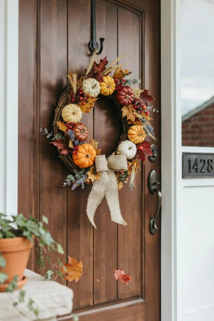 Fall wreaths for front door ideas