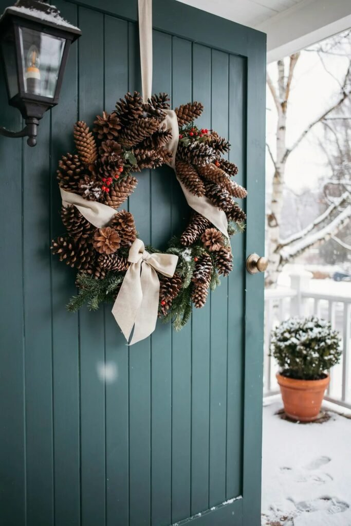 Winter wreaths for front door ideas