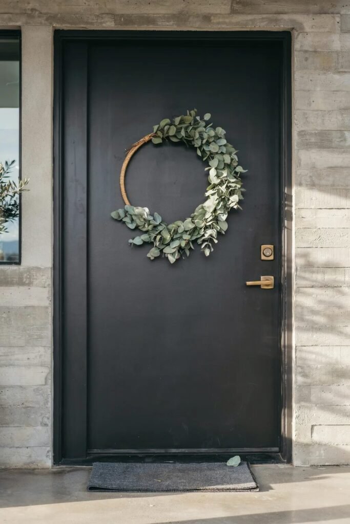 Modern wreaths for front door ideas