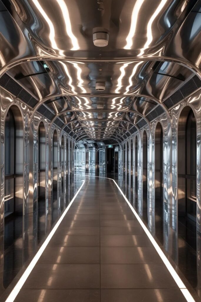 Luxury corridor ceiling design metal