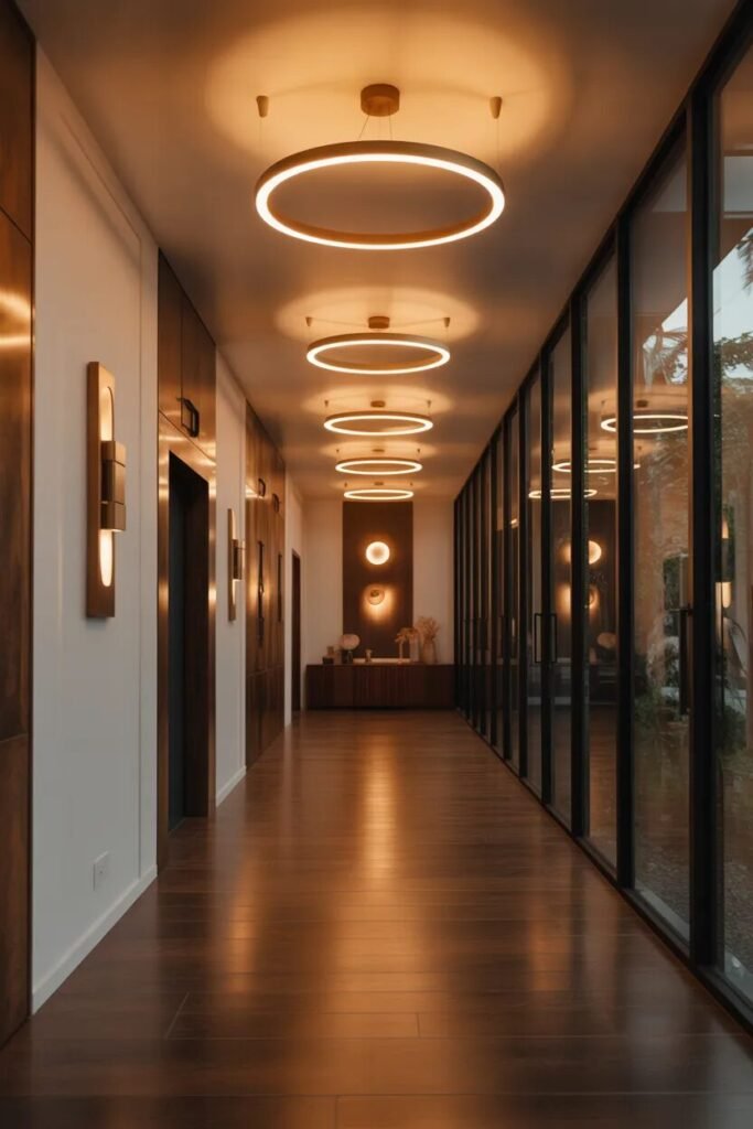 Luxury corridor ceiling design rings