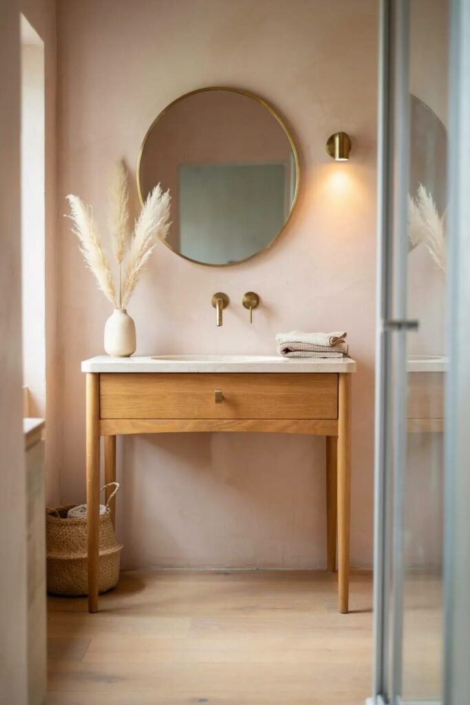 earth tone bathroom designs ideas clay pink