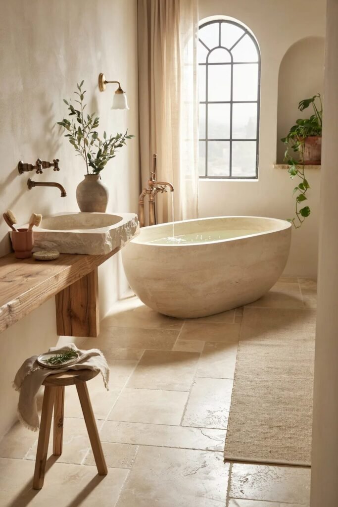 earth tone bathroom designs ideas travertine bathroom
