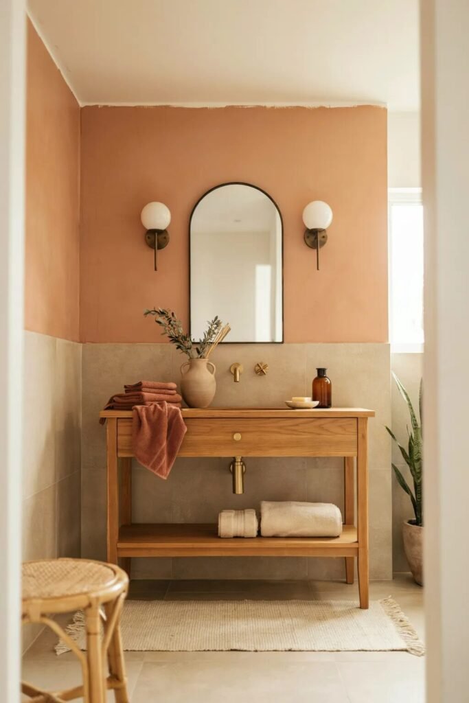 earth tone bathroom designs ideas desert palette