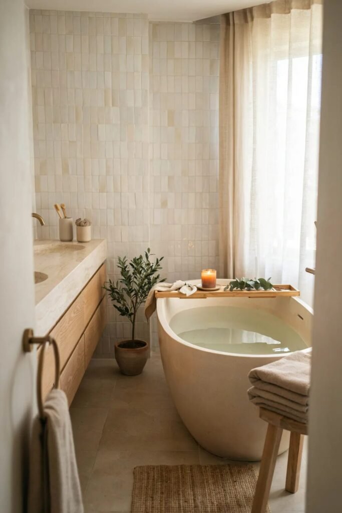 earth tone bathroom designs ideas spa retreat