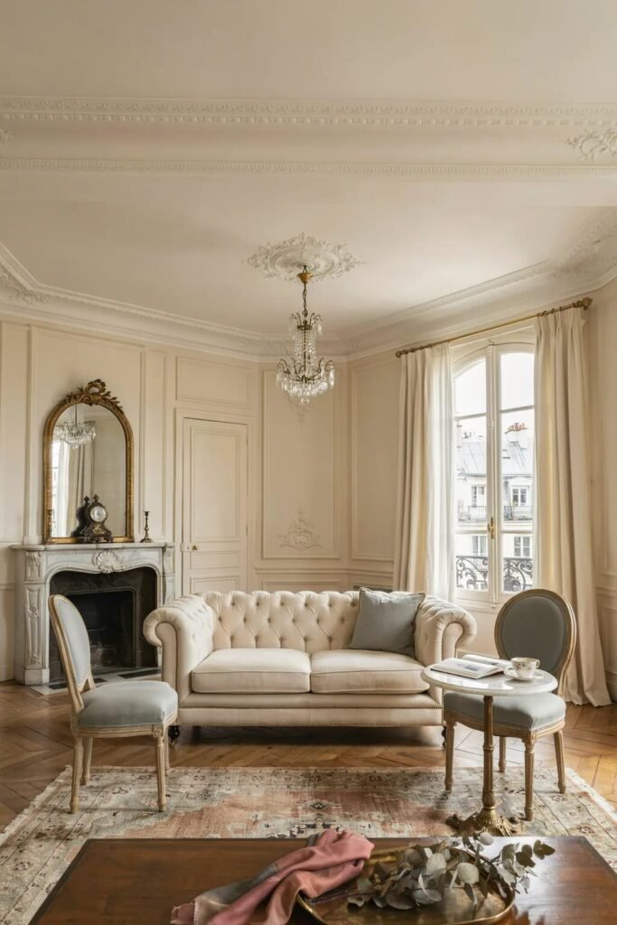 Parisian living room couches design ideas