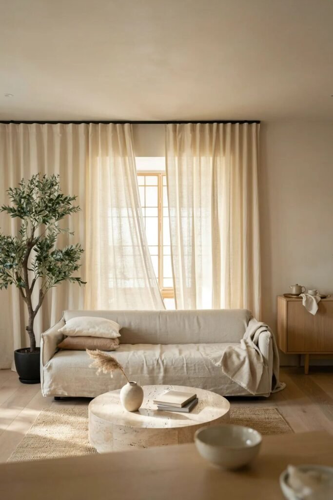 Japandi living room couches design ideas