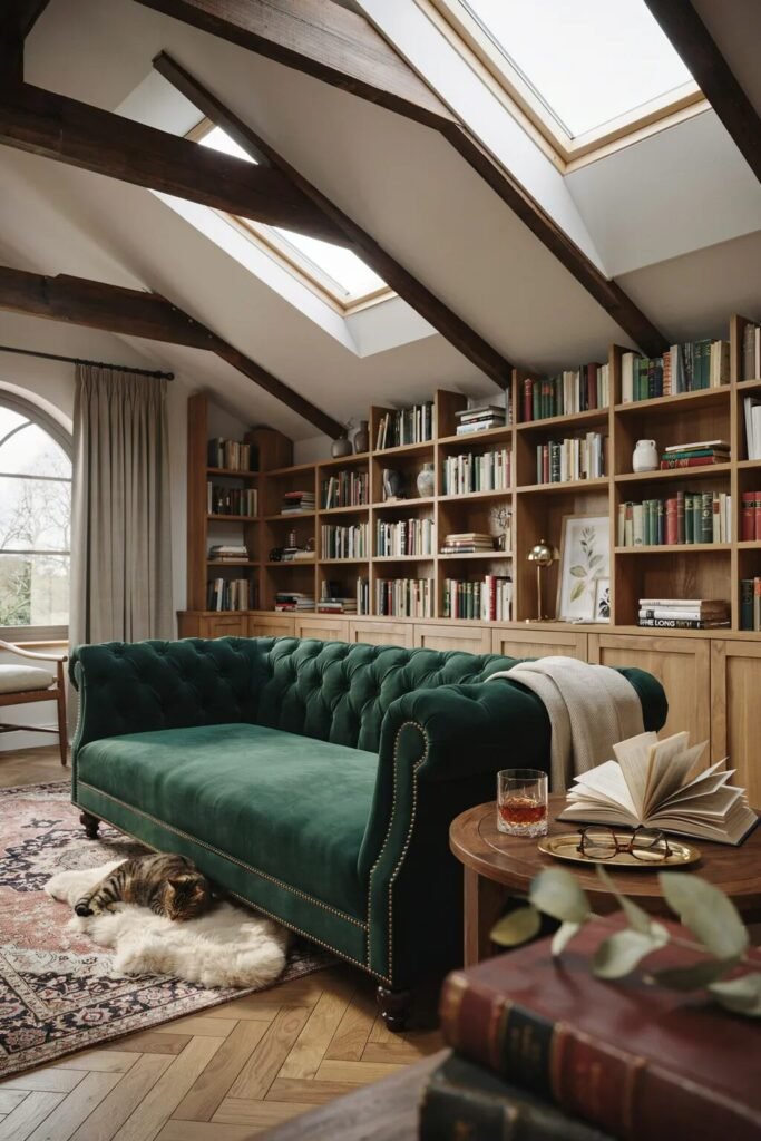 Luxury attic reading room ideas