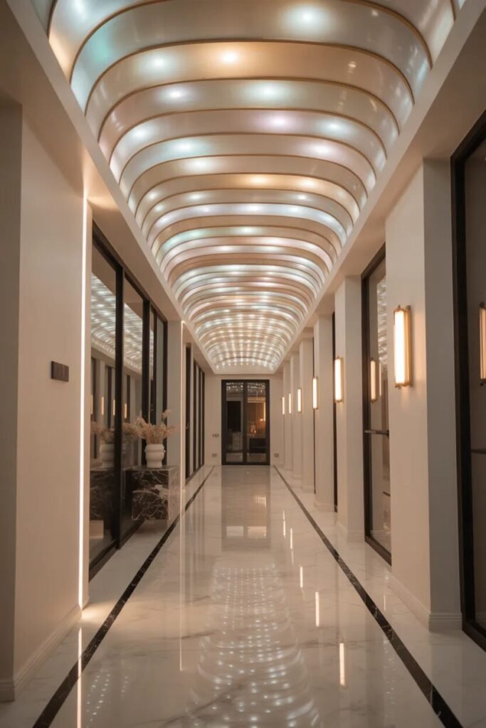 Luxury corridor ceiling design pearl