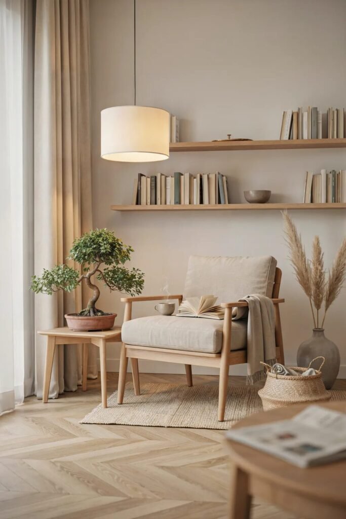 Cozy reading chair ideas 16 Japandi cozy reading chair ideas