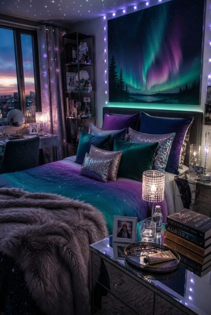 22 dorm bedding ideas 12 Northern lights 22 dorm bedding ideas
