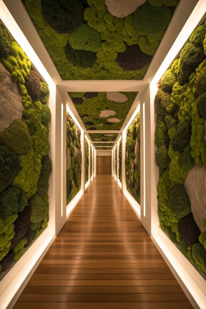 Luxury corridor ceiling design garden